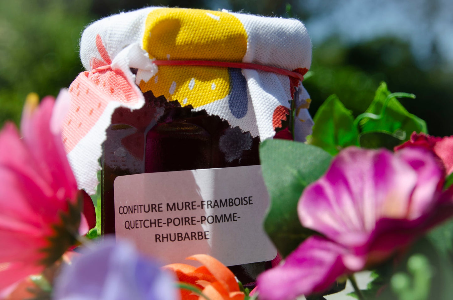 Confiture Mûre Framboise Quetsche Poire Pomme Rhubarbe